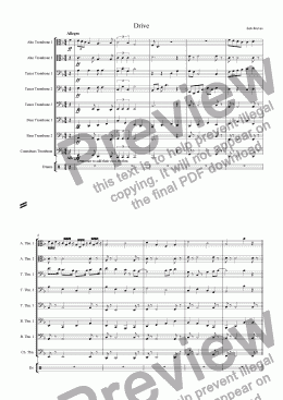 page one of Drive (Trombone Ensemble)
