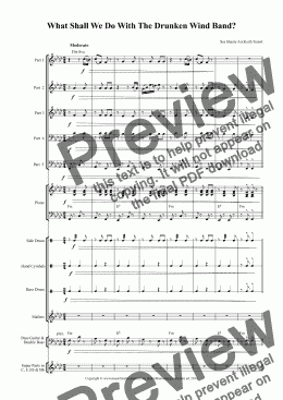 page one of What Shall We Do With The Drunken Band? (Flexible School Wind  Band  Series)