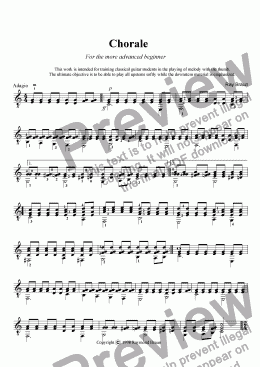 page one of Chorale and Homage to Aguado