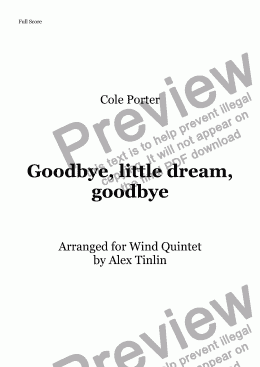 page one of Goodbye, little dream, goodbye