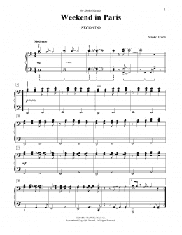 page one of Weekend In Paris (Piano Duet)