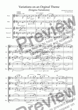 page one of Variations on an Orginal Theme