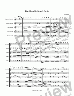 page one of Mozart Eine Kleine Nachtmusik 4 Rondo