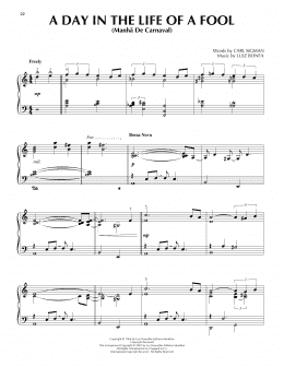 page one of A Day In The Life Of A Fool (Manha De Carnaval) (Piano Solo)