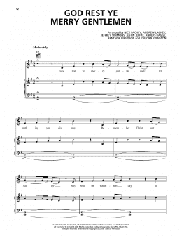 page one of God Rest Ye Merry Gentlemen (Piano, Vocal & Guitar Chords (Right-Hand Melody))