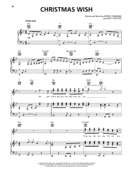 page one of Christmas Wish (Piano, Vocal & Guitar Chords (Right-Hand Melody))