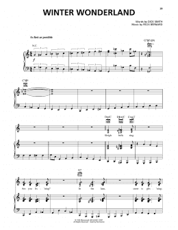 page one of Winter Wonderland (Piano, Vocal & Guitar Chords (Right-Hand Melody))