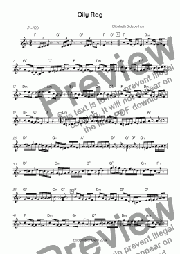 page one of Oily Rag Lead Sheet- Full Score