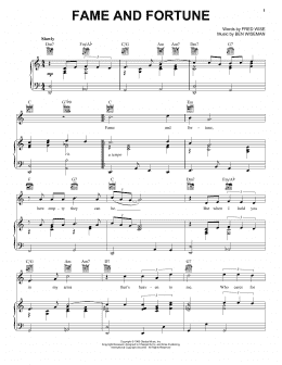 page one of Fame And Fortune (Piano, Vocal & Guitar Chords (Right-Hand Melody))