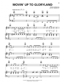 page one of Movin' Up To Gloryland (Piano, Vocal & Guitar Chords (Right-Hand Melody))