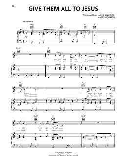 page one of Give Them All To Jesus (Piano, Vocal & Guitar Chords (Right-Hand Melody))
