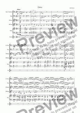 page one of Drive (Low Brass Quartet with Piano)