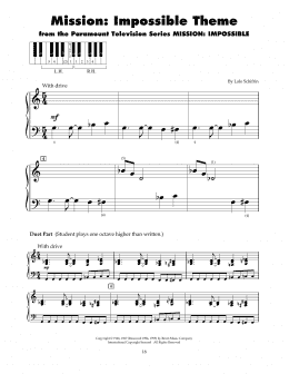 page one of Mission: Impossible Theme (5-Finger Piano)