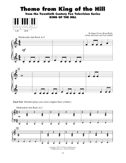 page one of Theme From King Of The Hill (5-Finger Piano)