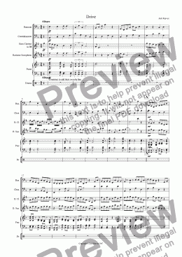 page one of Drive (Low Wind Quartet with Piano)