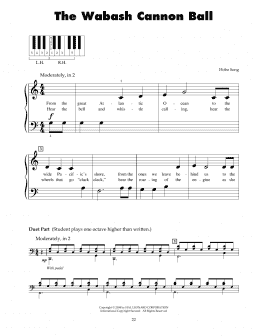 page one of The Wabash Cannon Ball (5-Finger Piano)