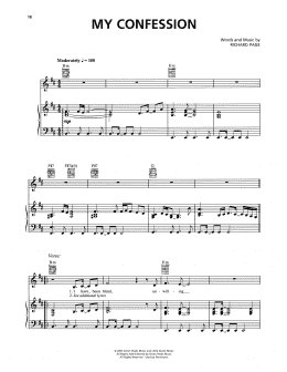 page one of My Confession (Piano, Vocal & Guitar Chords (Right-Hand Melody))