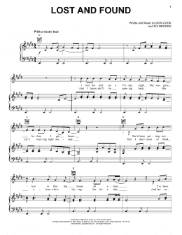 page one of Lost And Found (Piano, Vocal & Guitar Chords (Right-Hand Melody))