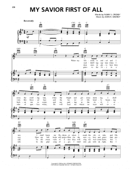 page one of My Savior First Of All (Piano, Vocal & Guitar Chords (Right-Hand Melody))