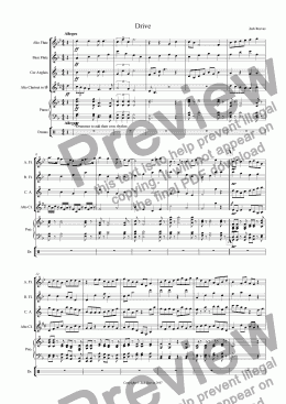 page one of Drive (Mid Wind Quartet with Piano)