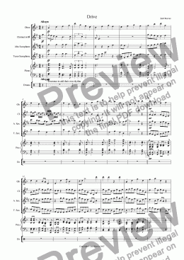 page one of Drive (High Wind Quartet with Piano)