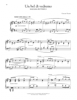 page one of Un Bel Di Vedremo (Piano Solo)