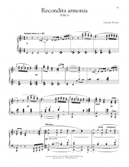page one of Recondita Armonia (Piano Solo)