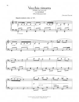 page one of Vecchia Zimarra, Senti (Piano Solo)