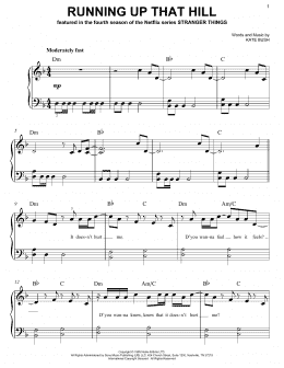 page one of Running Up That Hill (Easy Piano)
