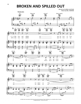 page one of Broken And Spilled Out (Piano, Vocal & Guitar Chords (Right-Hand Melody))