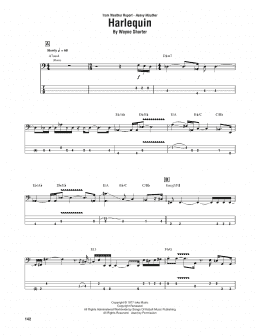 page one of Harlequin (Bass Guitar Tab)