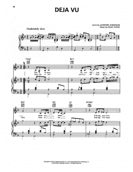page one of Deja Vu (Piano, Vocal & Guitar Chords (Right-Hand Melody))