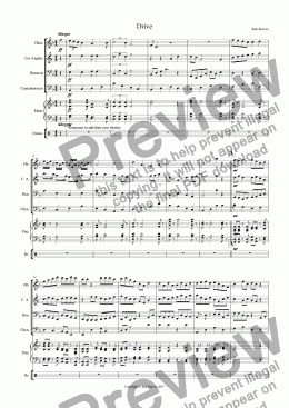 page one of Drive (Double Reed Quartet with Piano)