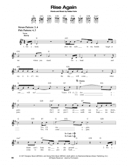 page one of Rise Again (Easy Guitar)