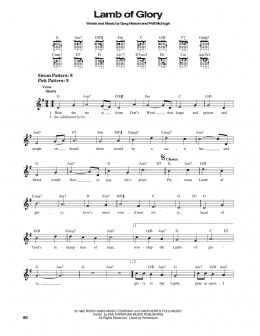page one of Lamb Of Glory (Easy Guitar)