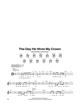 page one of The Day He Wore My Crown (Easy Guitar)