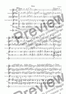 page one of Drive (High Pitched Quartet with Piano)
