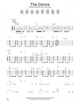 page one of The Dance (Solo Guitar)