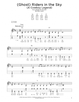 page one of (Ghost) Riders In The Sky (A Cowboy Legend) (Dulcimer)
