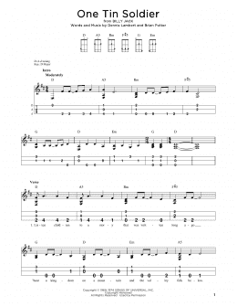 page one of One Tin Soldier (Dulcimer)
