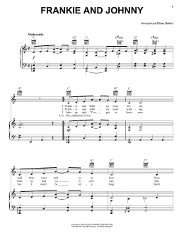 page one of Frankie And Johnny (Piano, Vocal & Guitar Chords (Right-Hand Melody))