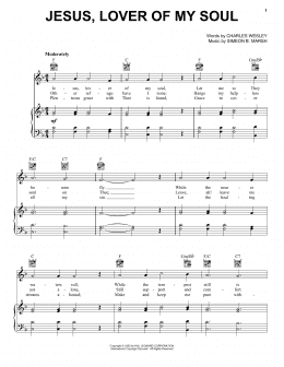 page one of Jesus, Lover Of My Soul (Piano, Vocal & Guitar Chords (Right-Hand Melody))