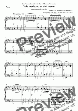 page one of Vals mexicano en do# menor - Piano - 2024-03-21 1530 - Piano (Mexican Waltz in C# Minor)