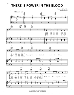 page one of There Is Power In The Blood (Piano, Vocal & Guitar Chords (Right-Hand Melody))