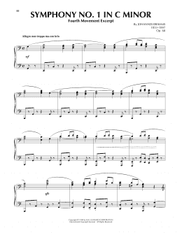page one of Symphony No. 1 In C Minor, Fourth Movement Excerpt (Piano Solo)