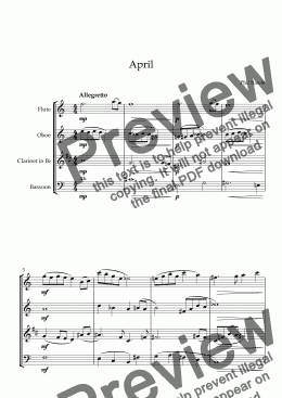 page one of April - Wind Quartet