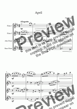 page one of April - Flute Quartet