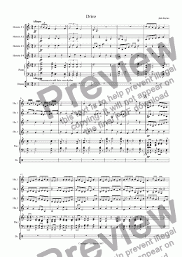 page one of Drive (Horn in F Quartet with Piano)
