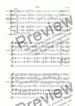 page one of Drive (Modern Brass Quartet with Piano)