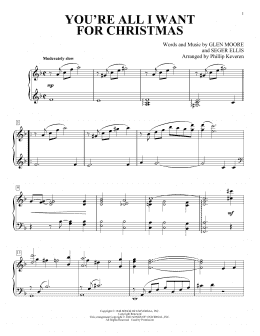 page one of You're All I Want For Christmas (arr. Phillip Keveren) (Piano Solo)